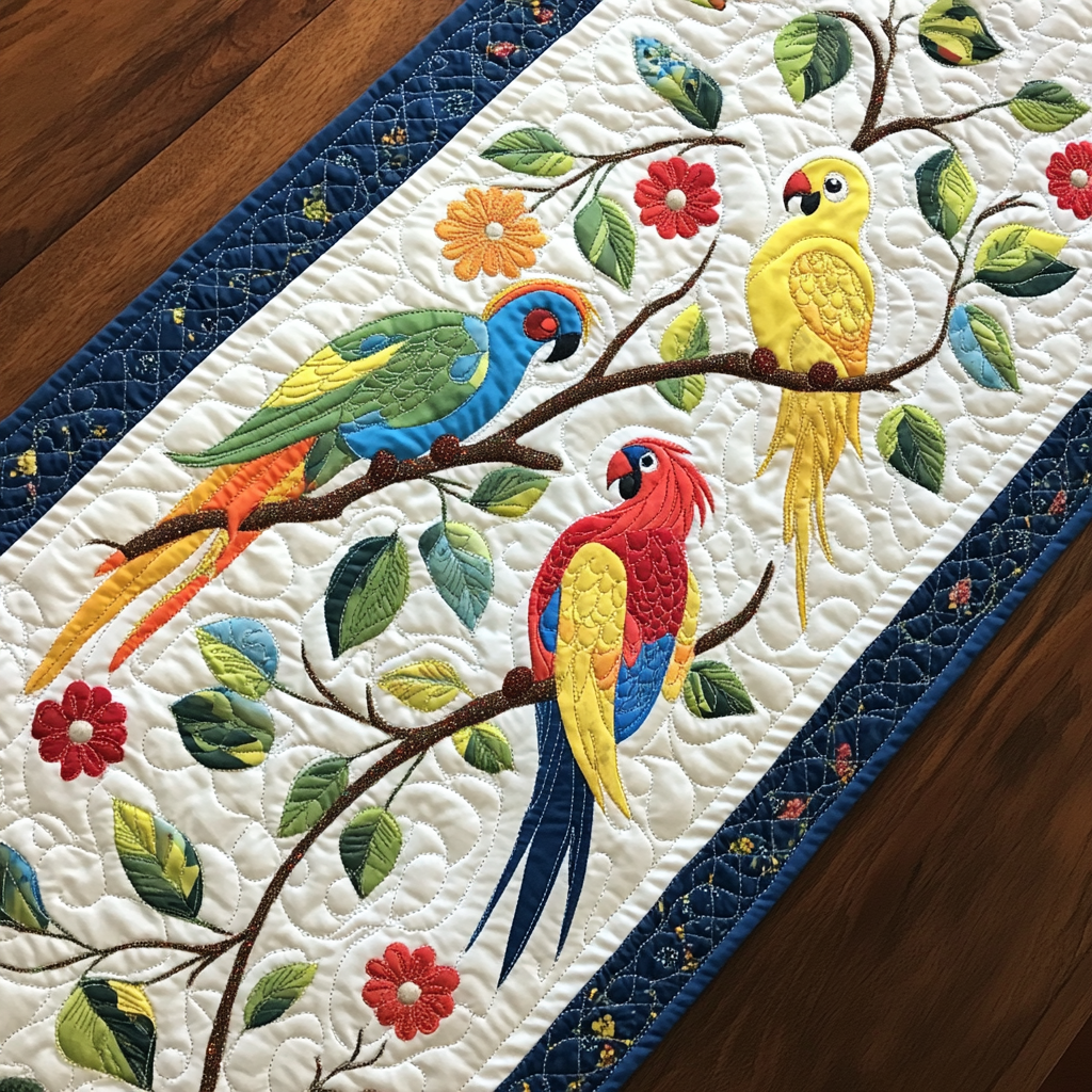 Parrot DAI281124176 Quilted Table Runner