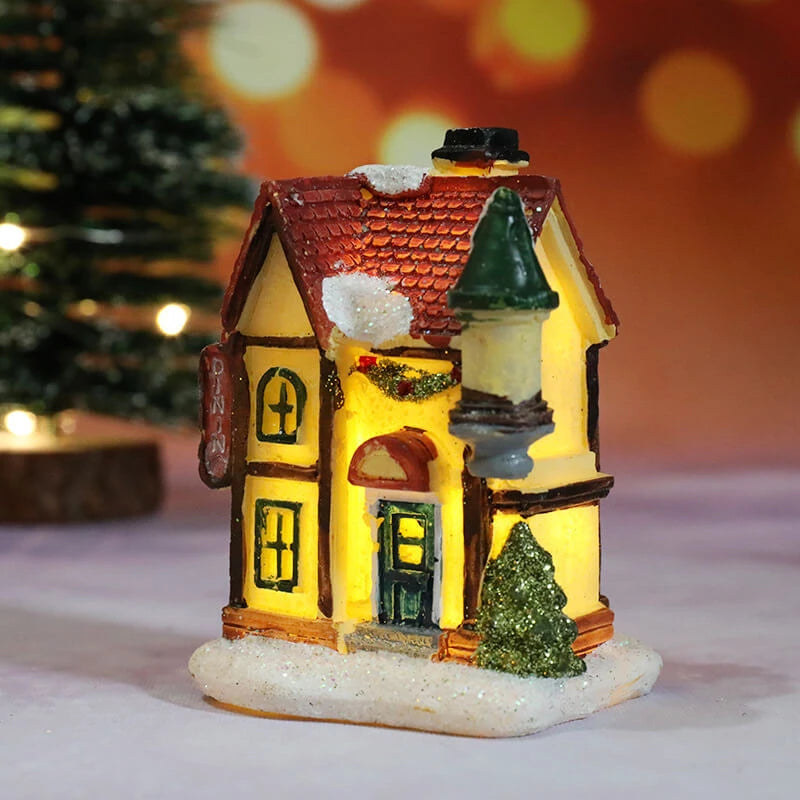 Christmas Decoration Resin House Night Light