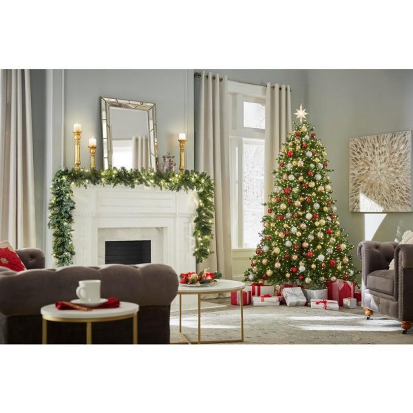 Christmas-7 5 ft elegant grand fir led pre lit artificial christmas tree with timer with 2000 warm white lights