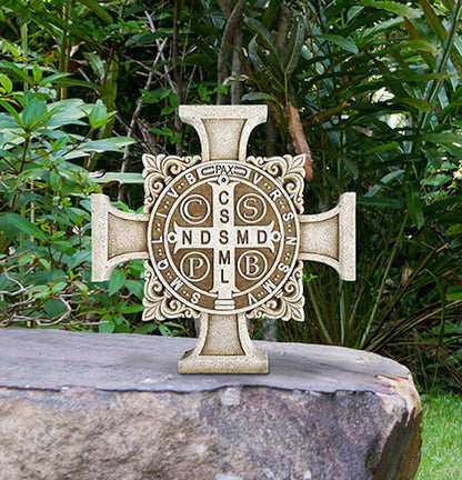 Saint Benedict Stepping Stone Garden Cross