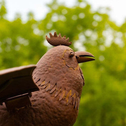 Large Iron Rocking Rooster Stake