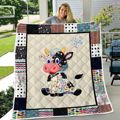 Farm Life Cow Quilted Blanket NCU0PT02