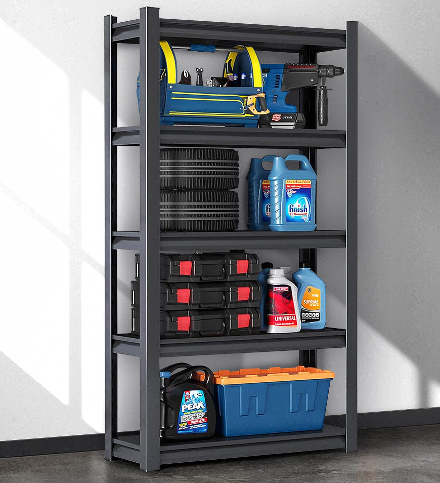 5-Tier Adjustable Garage Heavy Duty Metal Industrial Shelving Shelves