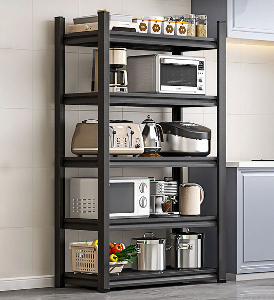 5-Layer Heavy-duty Metal Shelves Black F34