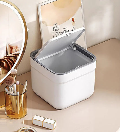 2.4L Mini Trash Can with Removable Lid Countertop Z162