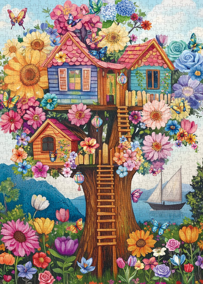 Blooming Treehouse Jigsaw Puzzle 1000 Pieces