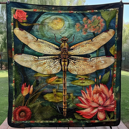 Dragonfly Dreamscape Quilted Blanket NCU0DK001