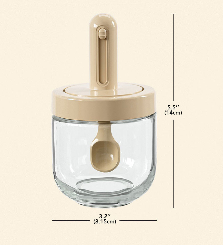 Retractable Bottle-Tight Glass Seasoning Jar F123