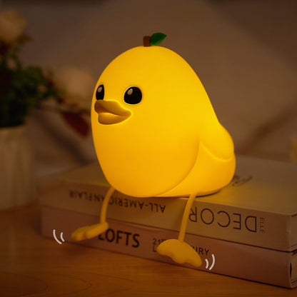 Mango Duck Night Light LED Squishy Silicone Tap Lamp Best Gift for Baby and Girl