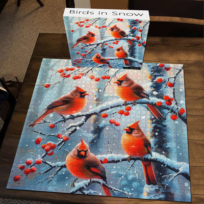 Birds in Snow Jigsaw Puzzle 1000 Pieces