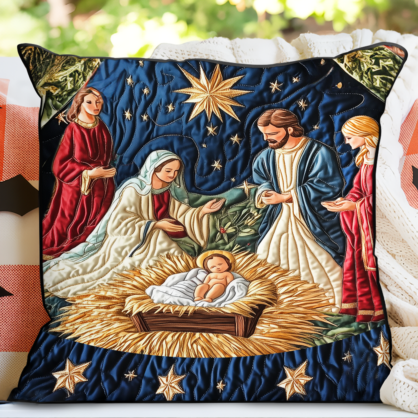 Holy Night Quilted Pillow Case NCU0VH1020