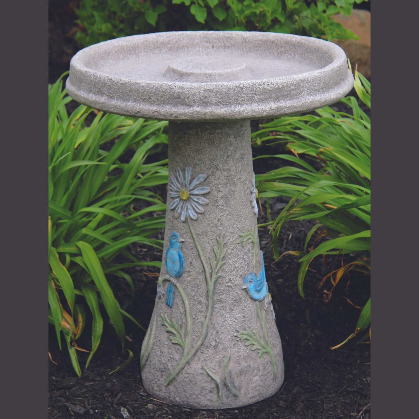 Bluebird 2-Piece Concrete Bird Bath