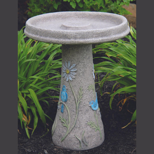 Bluebird 2-Piece Concrete Bird Bath