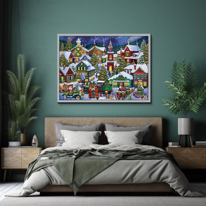 Christmas Joyous Town Jigsaw Puzzle 1000 Pieces