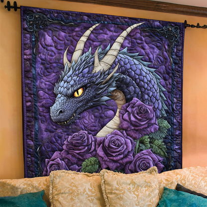 Dragon Violet Quilted Blanket NCU0DK784