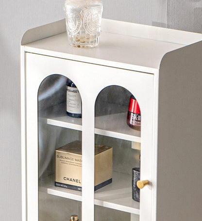 Metal Desktop Display Cabinet With Drawers