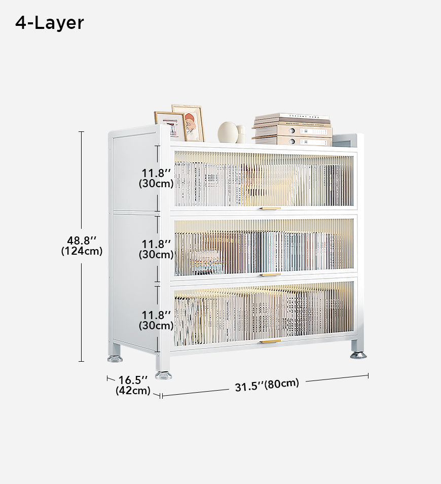 4-Tier New Upgrade Large Metal Kitchen Storage Cabinet F243