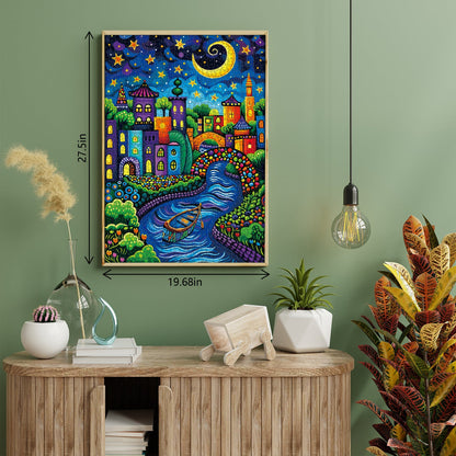 Colorful Village Jigsaw Puzzle 1000 Pieces