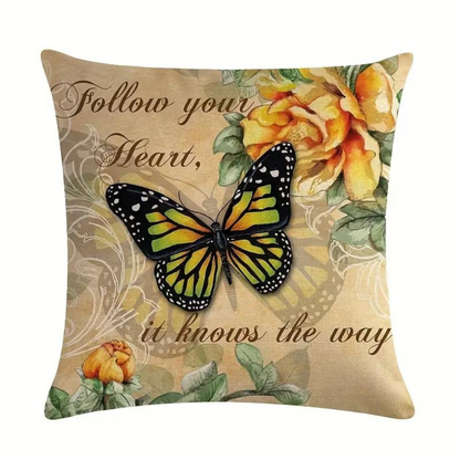 Rustic Butterfly Cushion Covers