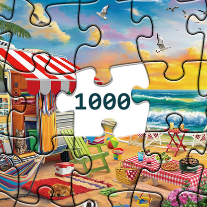 Seaside Camping Jigsaw Puzzle 1000 Pieces