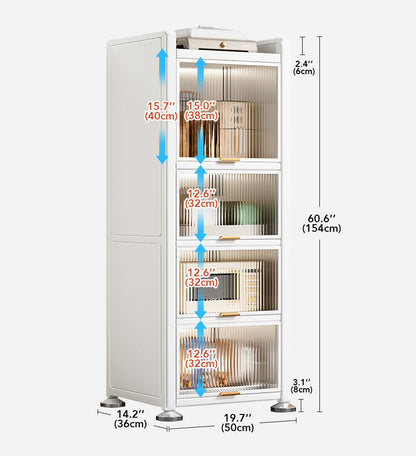 Narrow Multifunction Metal Kitchen Storage Cabinet F237