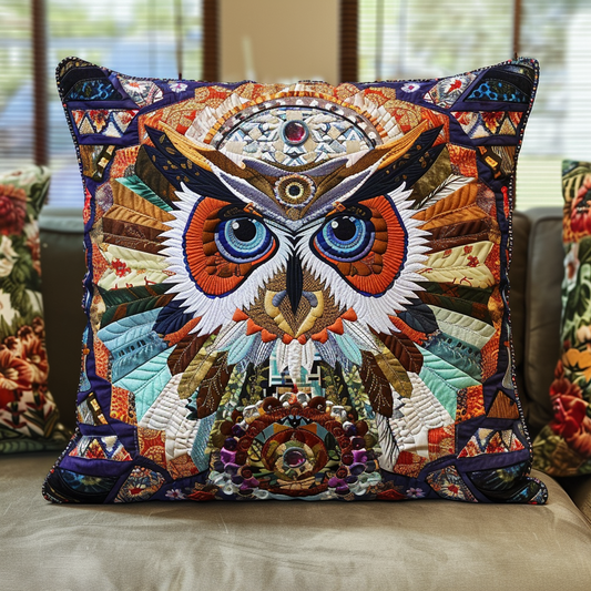 Mystical Owl Oracle Quilted Pillow Case NCU0DK133