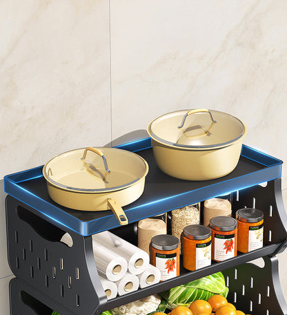 5 Tier Metal Stackable Storage Cart with Wheels