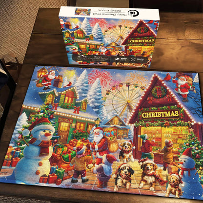 Happy Christmas Street Jigsaw Puzzle 1000 Pieces