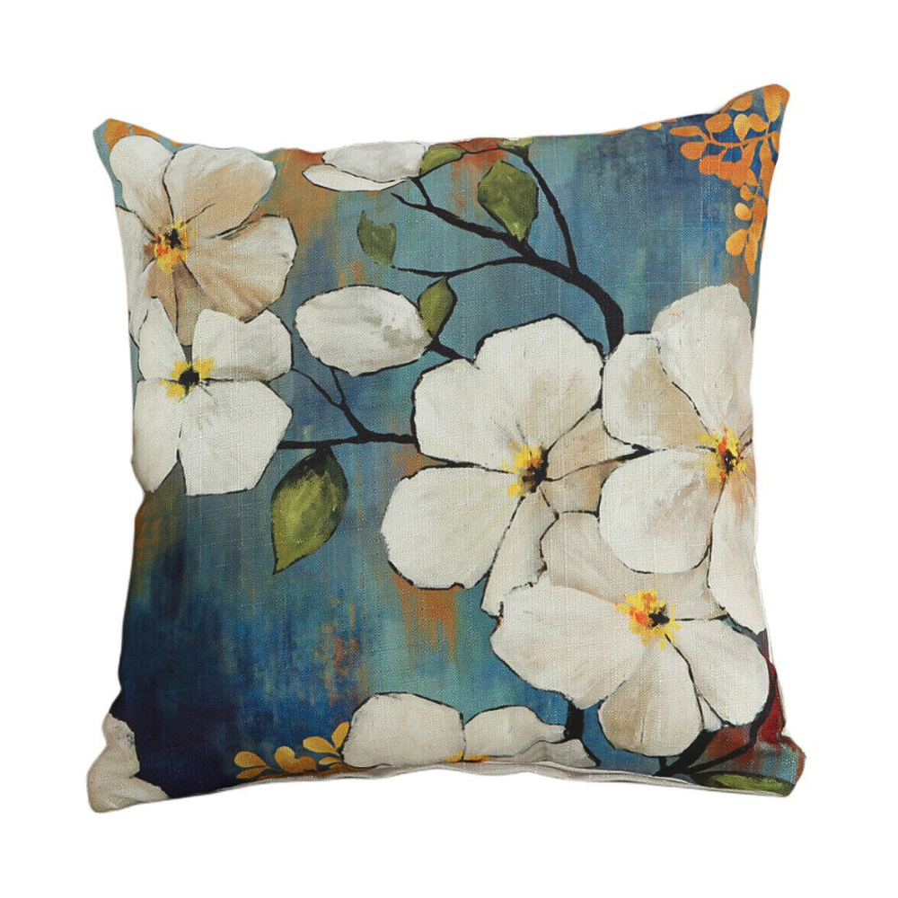 Feathered Floral Cushion Covers