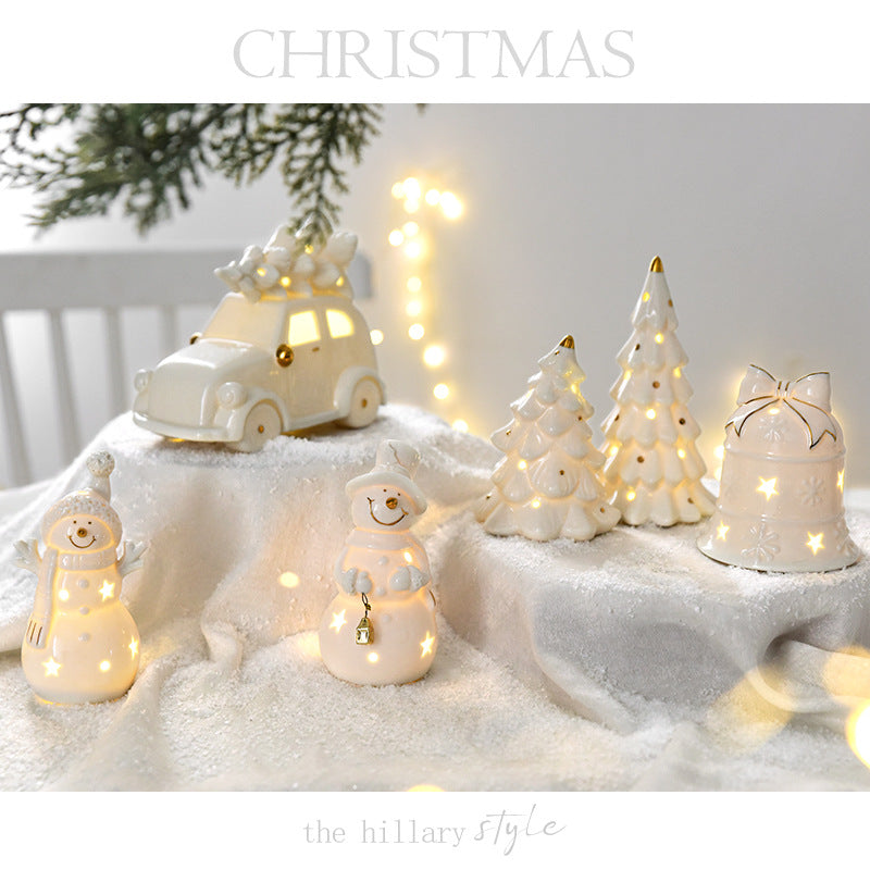 Christmas Ceramic Car Decoration Light