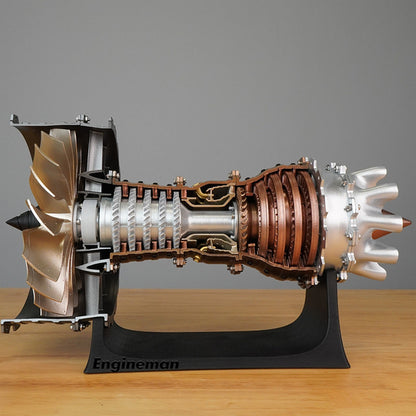 Aircraft Engine Model Kit - Build Your Own Jet Engine - 1: 20 Scale Turbofan Engine Mechanical Science STEM Toy