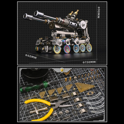 569Pcs 3D Metal Tank Model Kits DIY Mechanical Assembly Metal Model Toy - Deformation Version