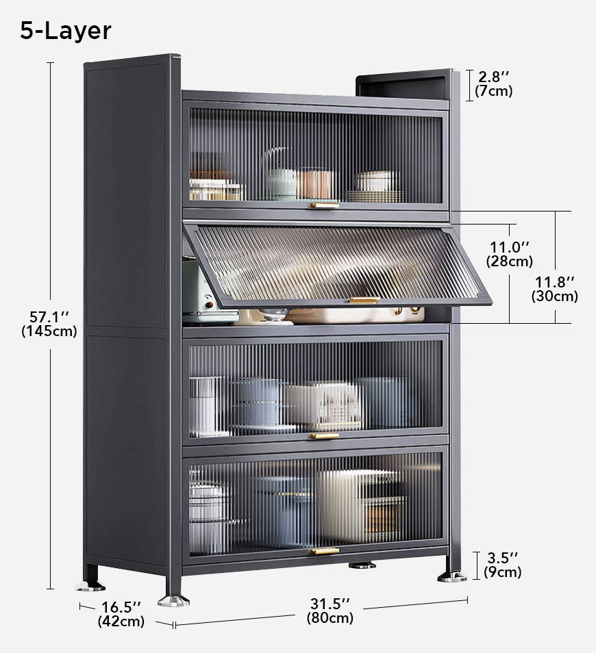 6 Tier Upgrade Large Metal Kitchen Pantry Storage Cabinet F118