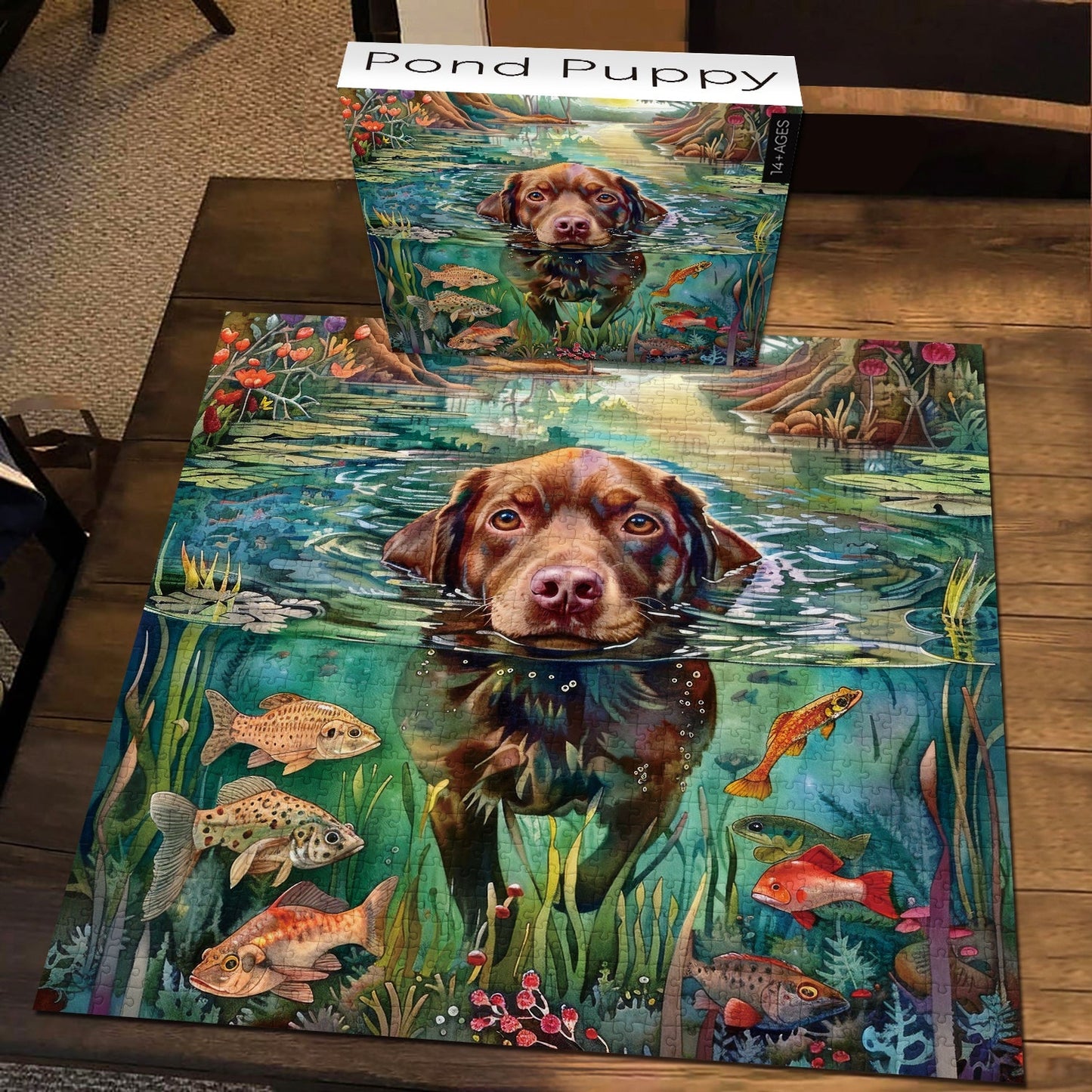 Pond Puppy Jigsaw Puzzle 1000 Pieces