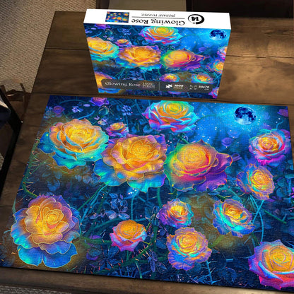 Glowing Rose Jigsaw Puzzle 1000 Pieces