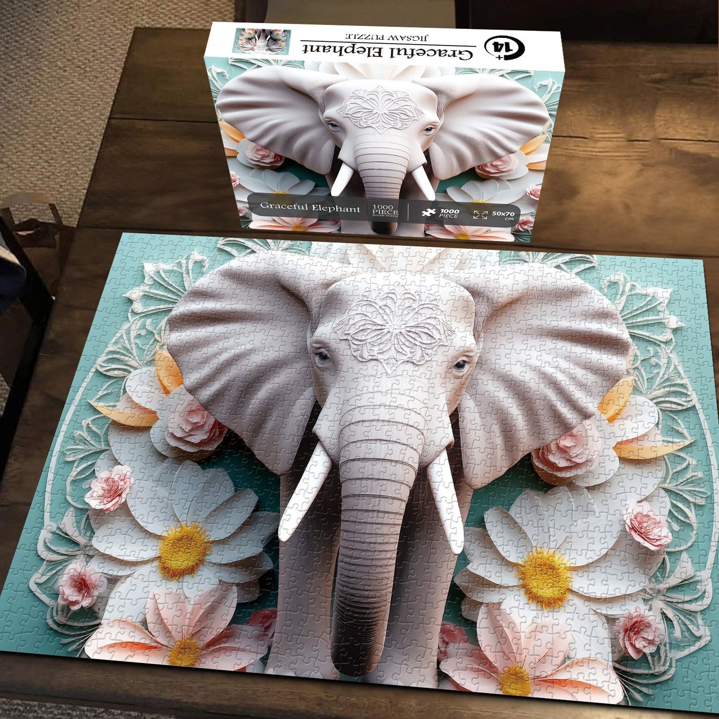 Graceful Elephant Jigsaw Puzzle 1000 Pieces