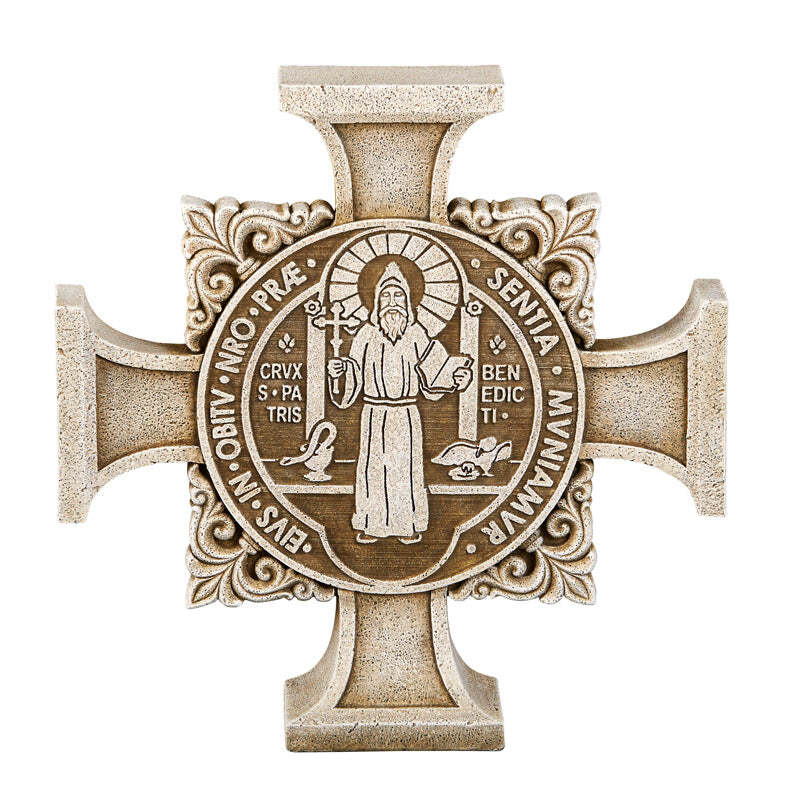 Saint Benedict Stepping Stone Garden Cross