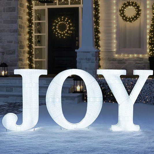 Pre-Lit Joy Sign - Cool White