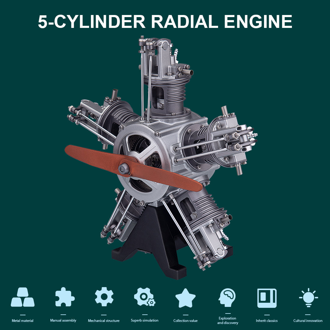 5 Cylinder Radial Engine Model KIT