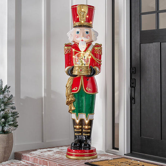 6' Pre-Lit Musical Grand Nutcracker with Snowglobe