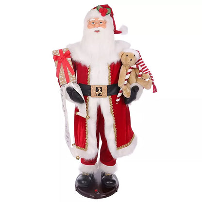 5' Animated Singing Santa (Caucasian)