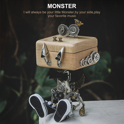 150 PCS DIY 3D Metal Puzzle Model Mechanical Mini Monster Music Box