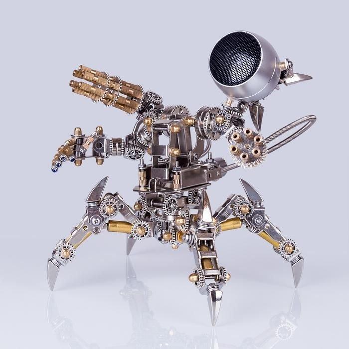 313Pcs DIY 3D Puzzle Model Kit Magnetic Mecha Model Bluetooth Speakers