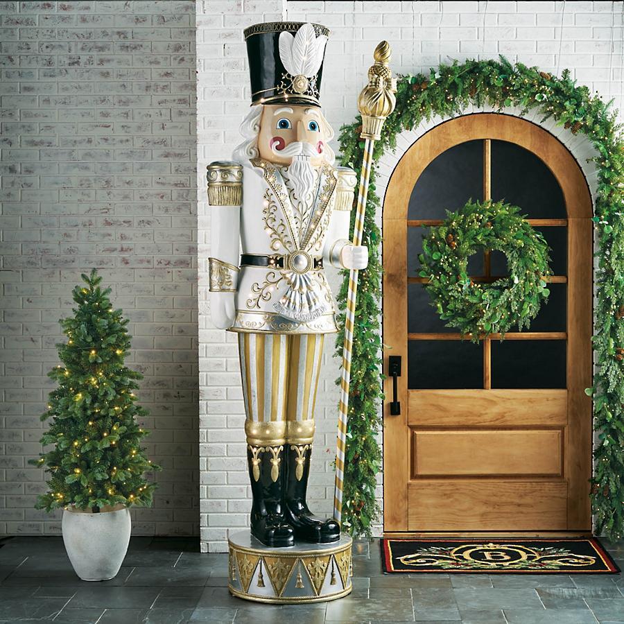 9' LED Giant Metallic Nutcracker