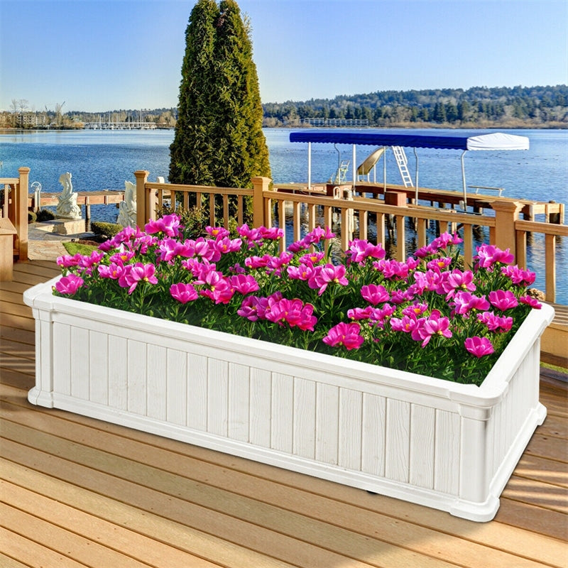 2 PCS Raised Garden Bed Outdoor Rectangle Plant Box