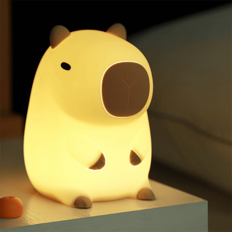 Capybara Squishy Silicone LED Night Light - Perfect Gift for Kids and Girls