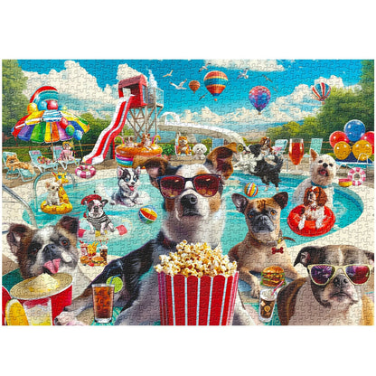 Pooch Pool Party Jigsaw Puzzle 1000 Pieces