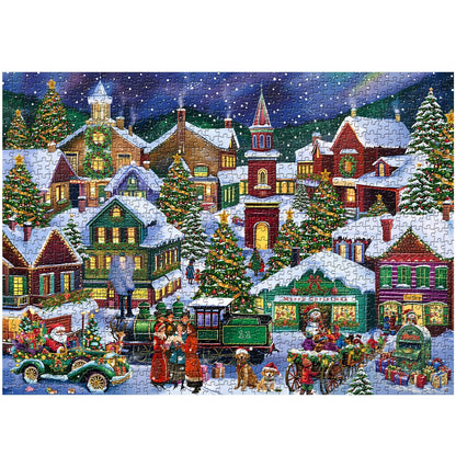 Christmas Joyous Town Jigsaw Puzzle 1000 Pieces