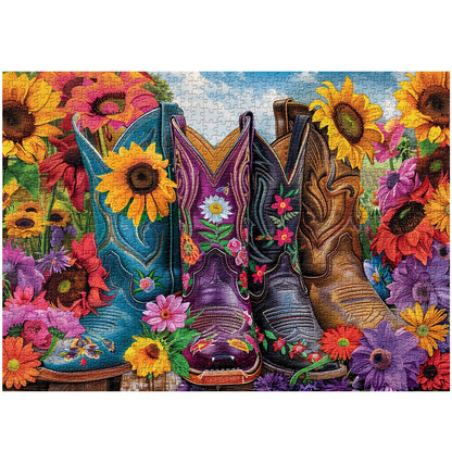 Sunlit Garden Cowboys Jigsaw Puzzle 1000 Pieces