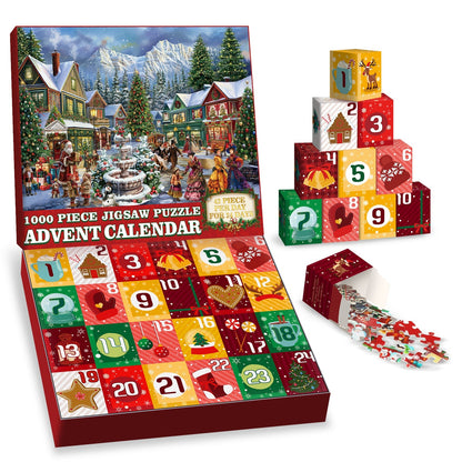 Christmas Cheer Advent Calendar Jigsaw Puzzle 1000 Pieces